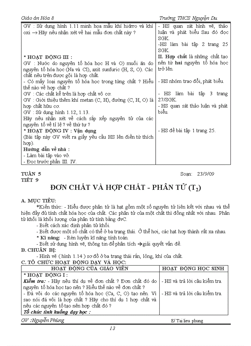 image for page Giáo án hóa 8 hk i