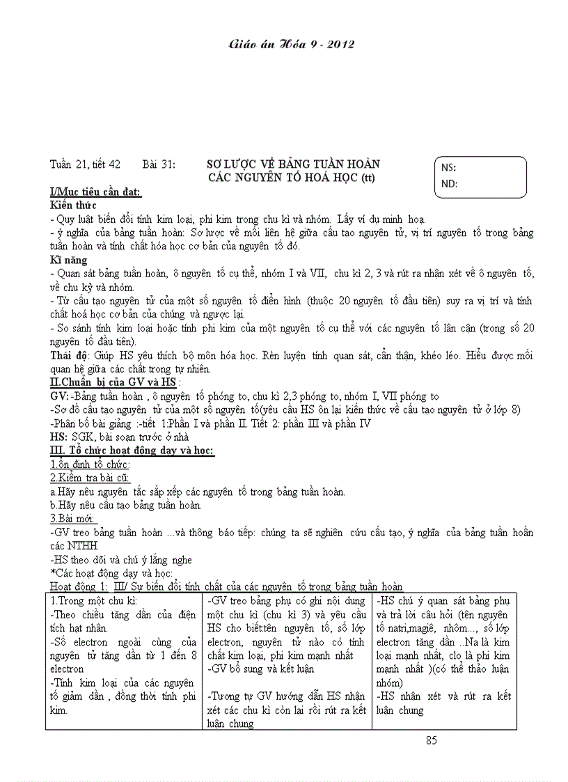 image for page Giao an Hoa 9 2012