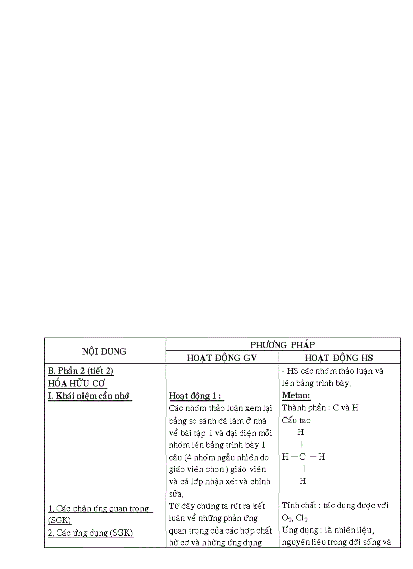 image for page Giáo án Hóa 9 3 cột rất hay