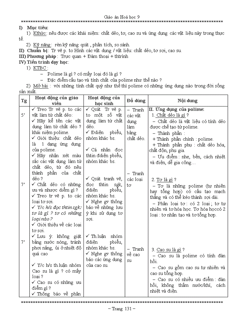image for page Giáo án hóa 9 5 cộtTiền Giang