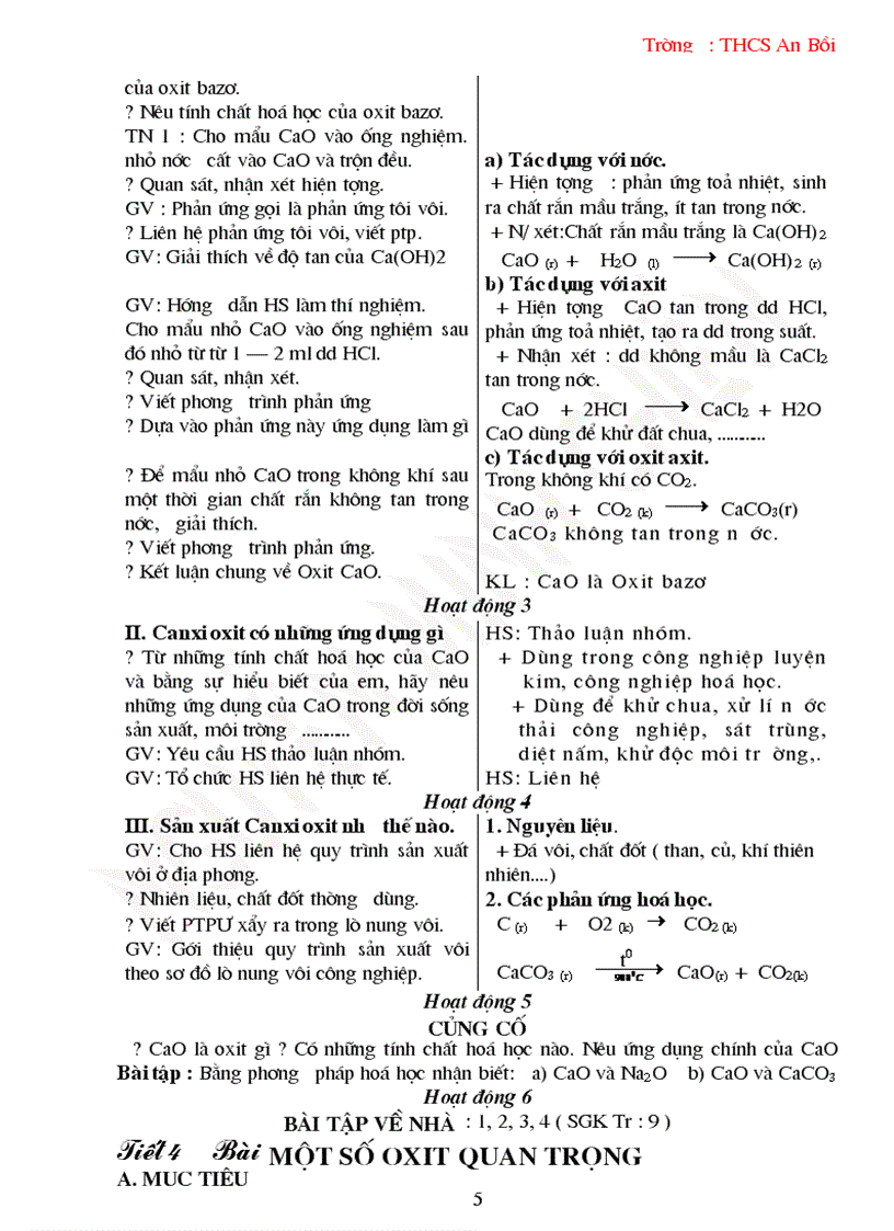 image for page Giáo án Hóa 9 cả năm 2009 2010