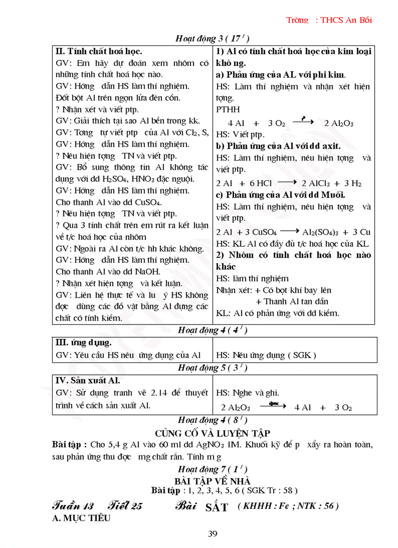 image for page Giáo án Hóa 9 cả năm 2009 2010