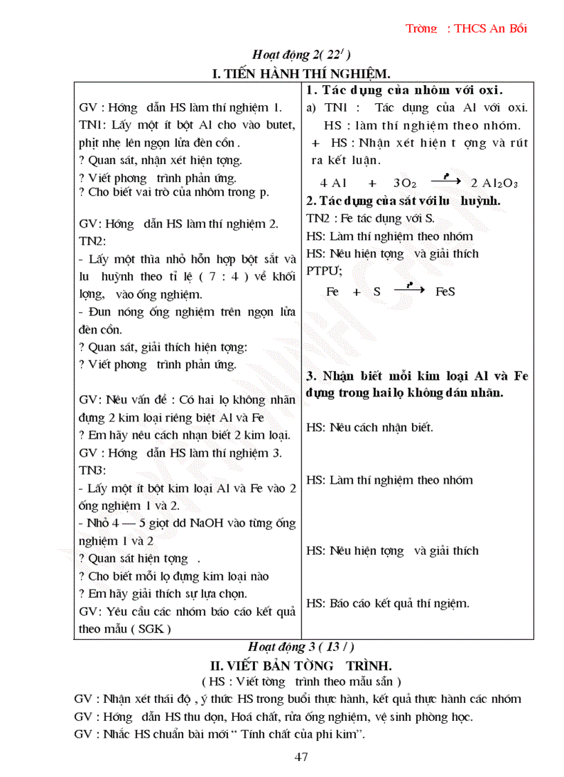image for page Giáo án Hóa 9 cả năm 2009 2010