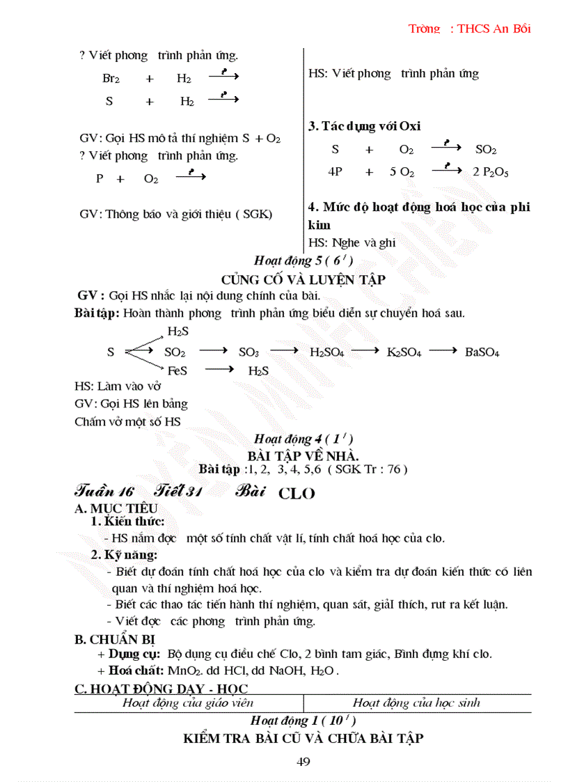 image for page Giáo án Hóa 9 cả năm 2009 2010