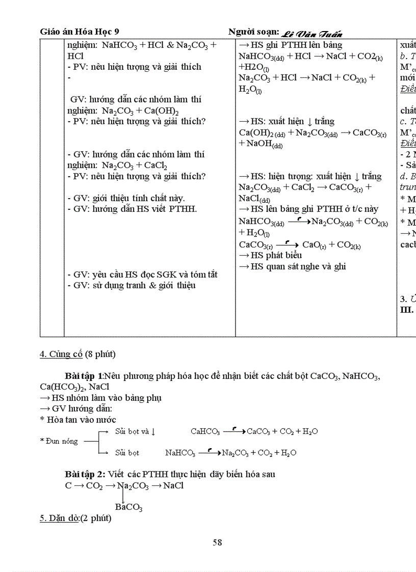 image for page Giáo án Hóa 9 cả năm 3 cột