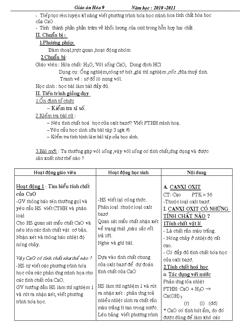 image for page Giao an hoa 9 chuan KT KN 2011