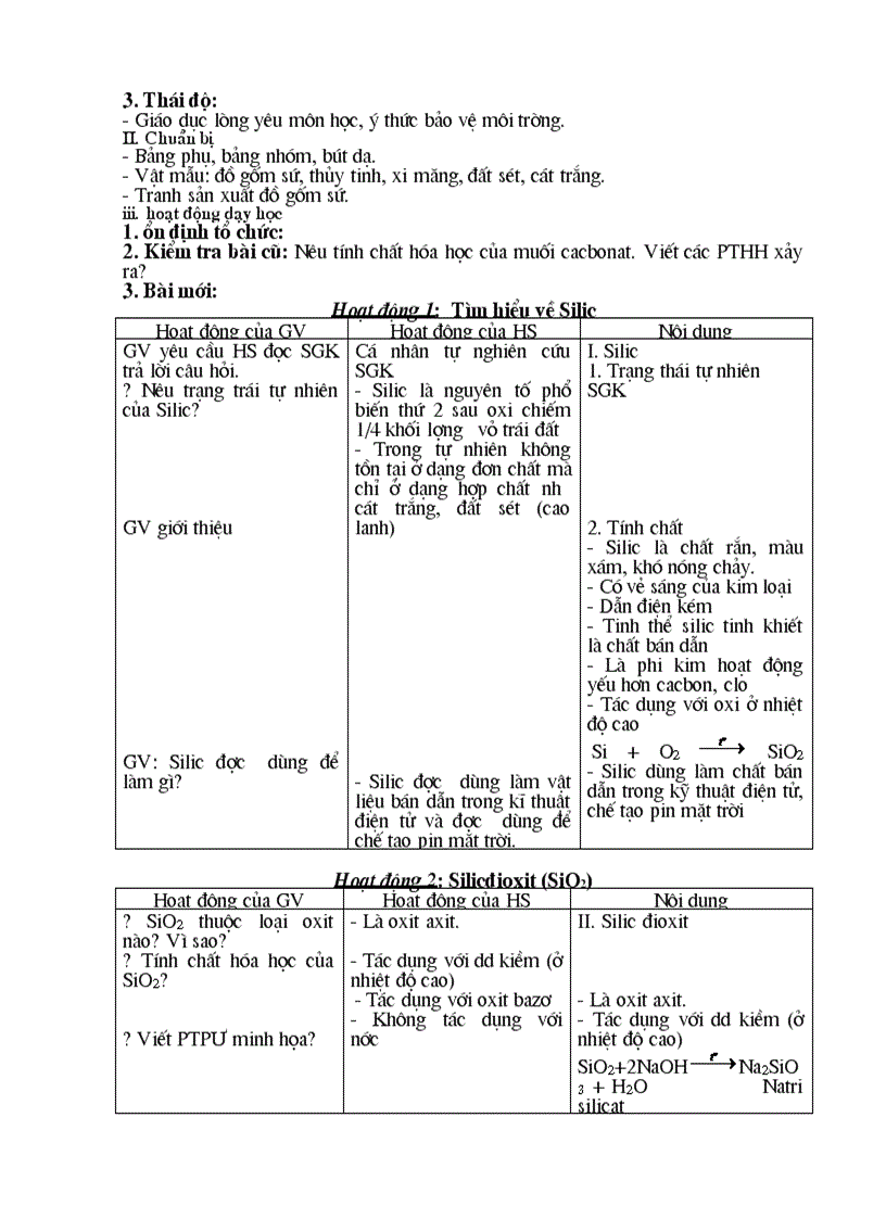 image for page Giáo án Hóa 9 HKII 3 cột mới