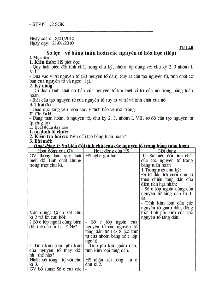 image for page Giáo án Hóa 9 HKII 3 cột mới