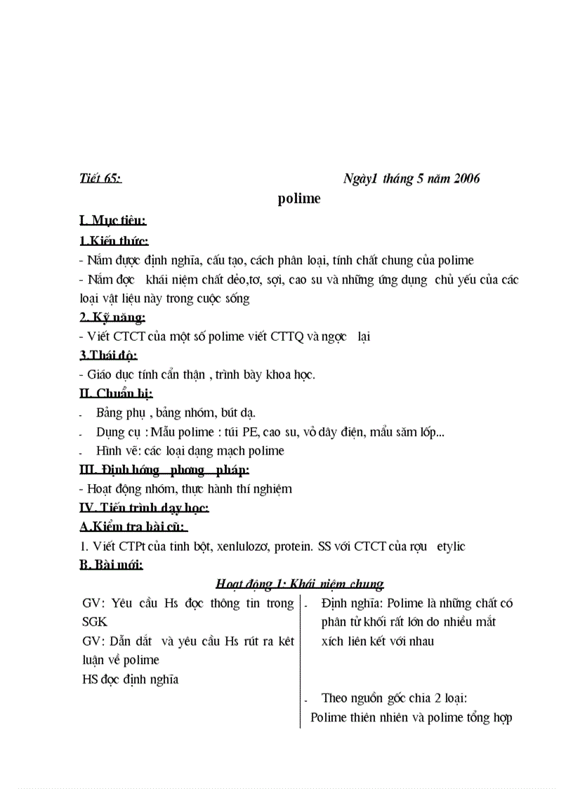 image for page Giáo án Hóa 9 HKII 3 cột mới