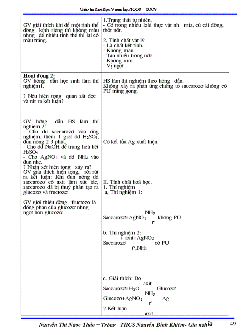 image for page Giáo án hóa 9 học kỳ 2