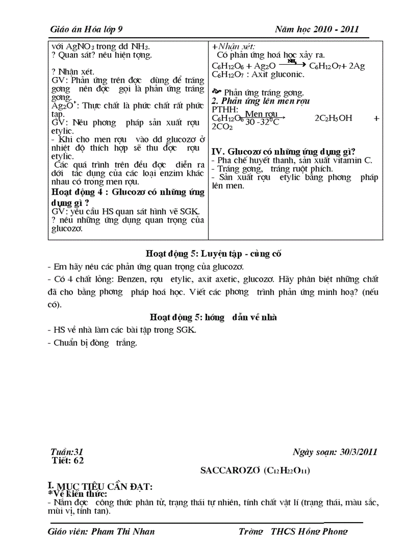 image for page Giao an hoa 9 ki II