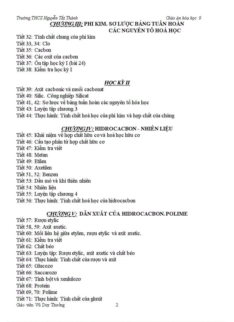 image for page Giao an hoa 9 ky 1 chuan ktkn