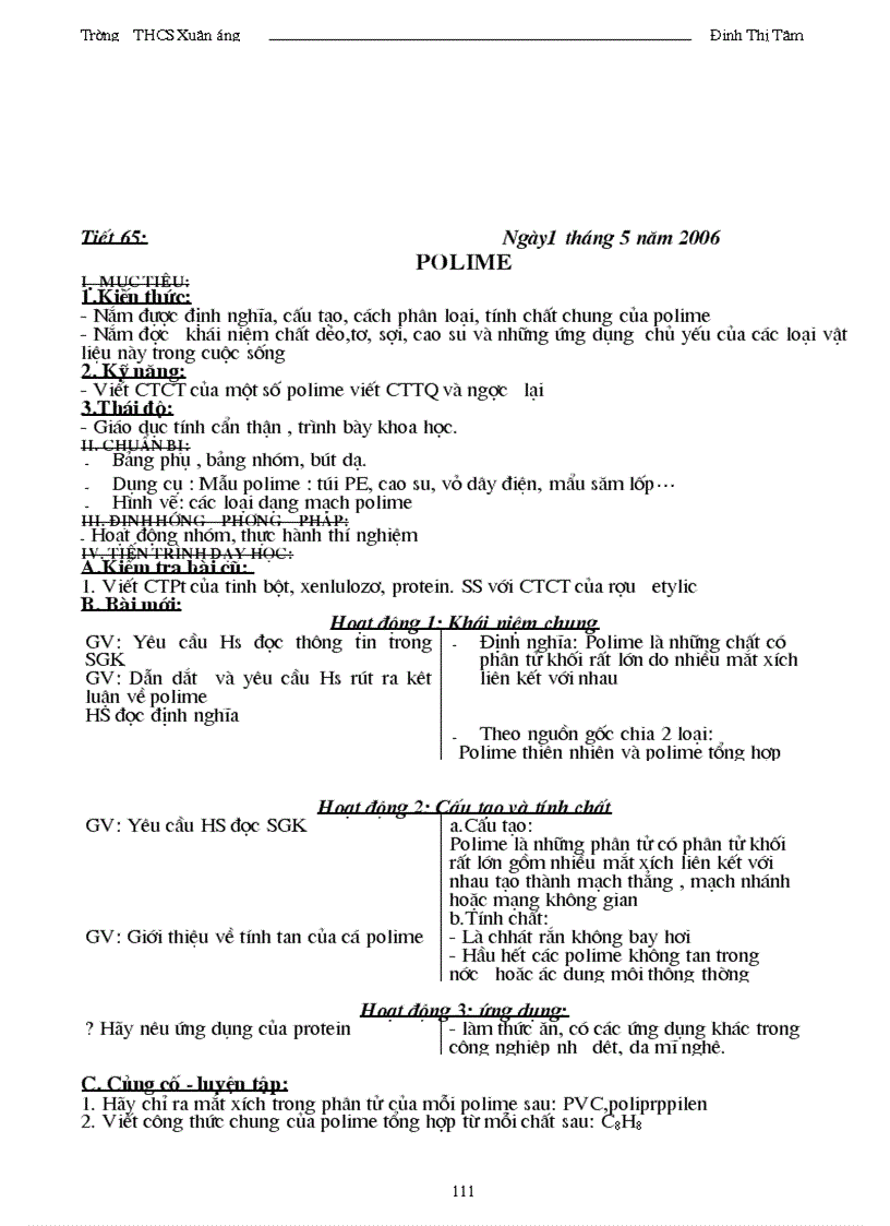 image for page Giáo án hoá 9 tham khảo