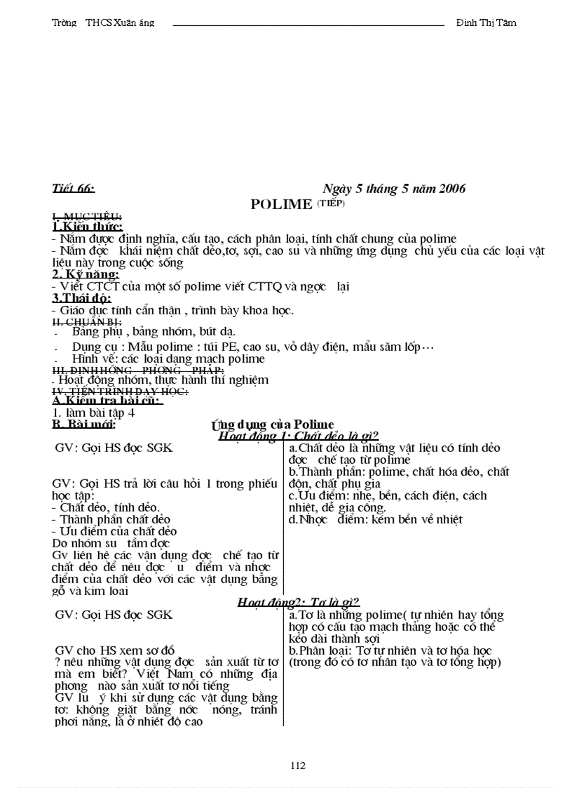 image for page Giáo án hoá 9 tham khảo