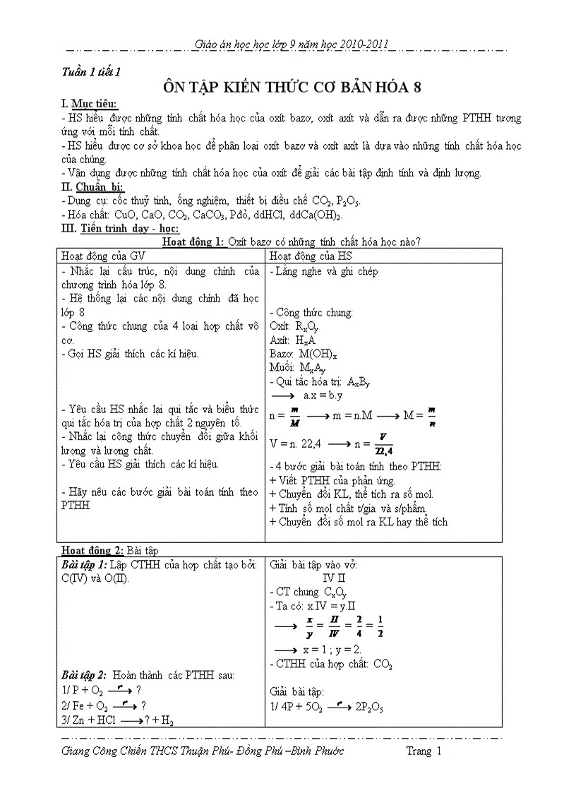 image for page Giáo án hóa 9 theo chuan KT KN