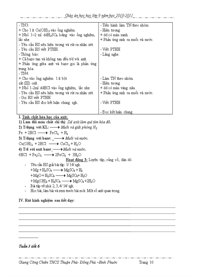 image for page Giáo án hóa 9 theo chuan KT KN