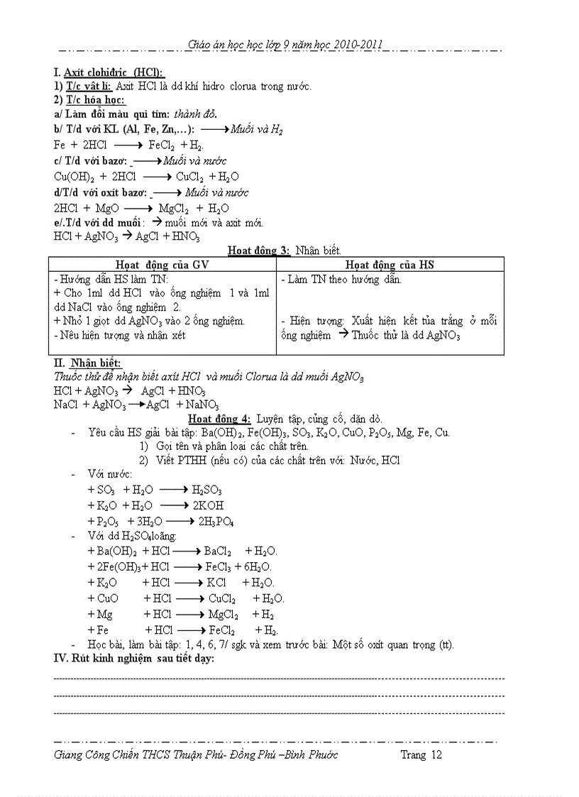 image for page Giáo án hóa 9 theo chuan KT KN