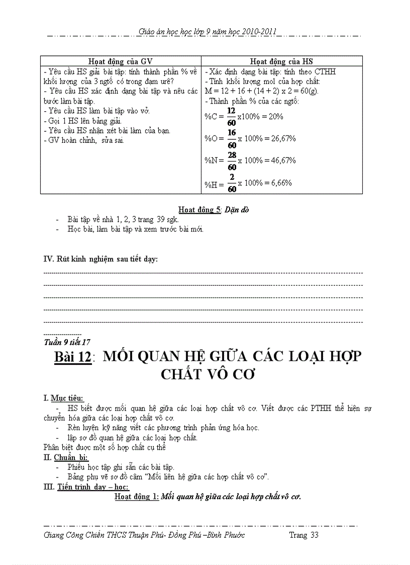 image for page Giáo án hóa 9 theo chuan KT KN