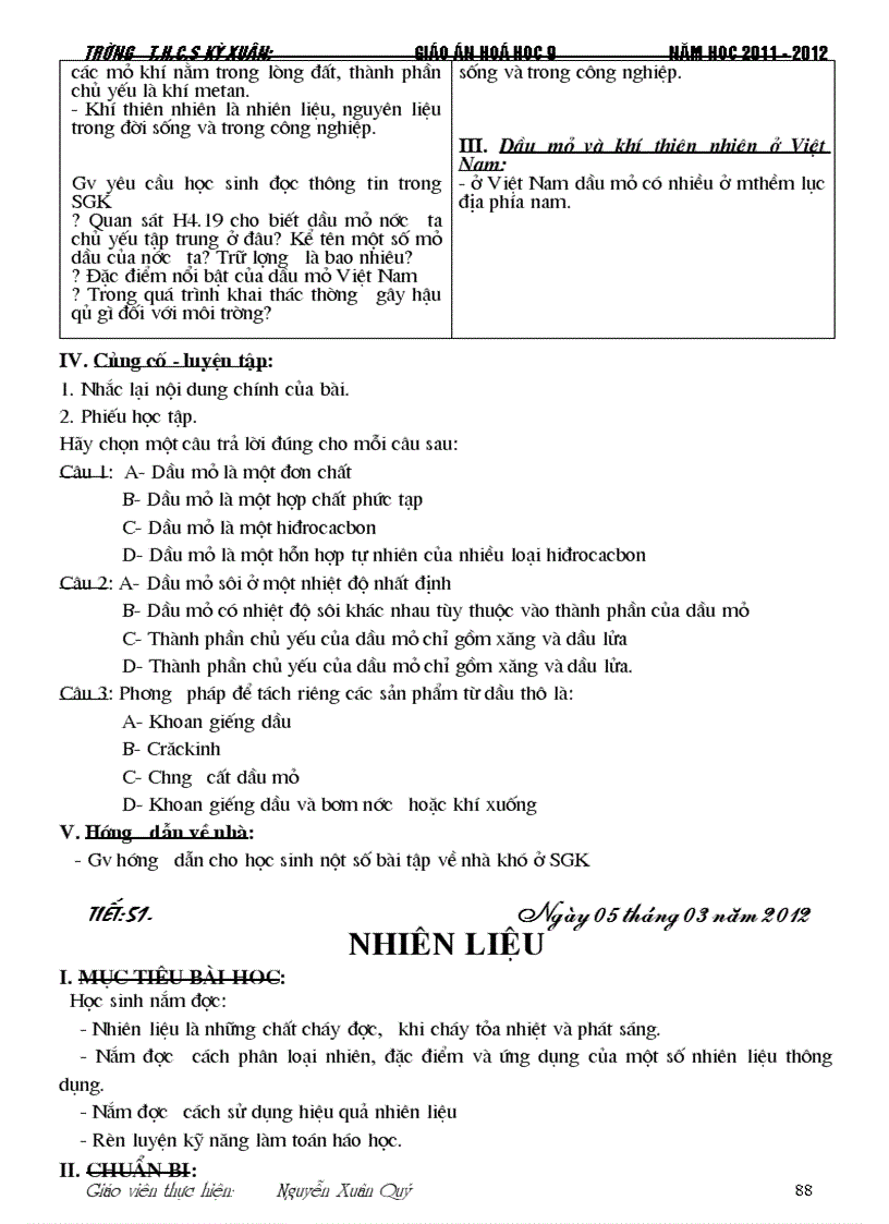 image for page Giao an Hoa 9 tron bo 2012