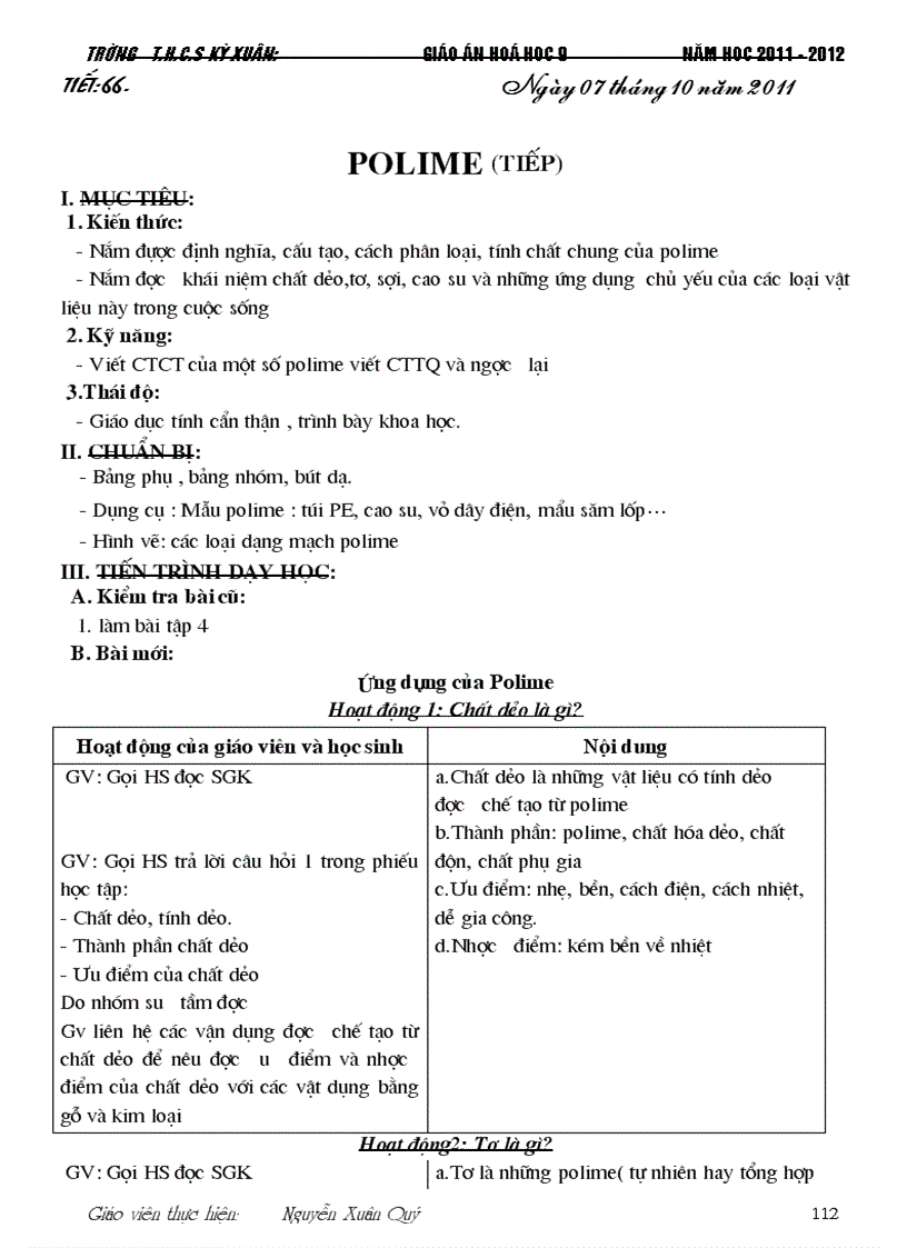 image for page Giao an Hoa 9 tron bo 2012