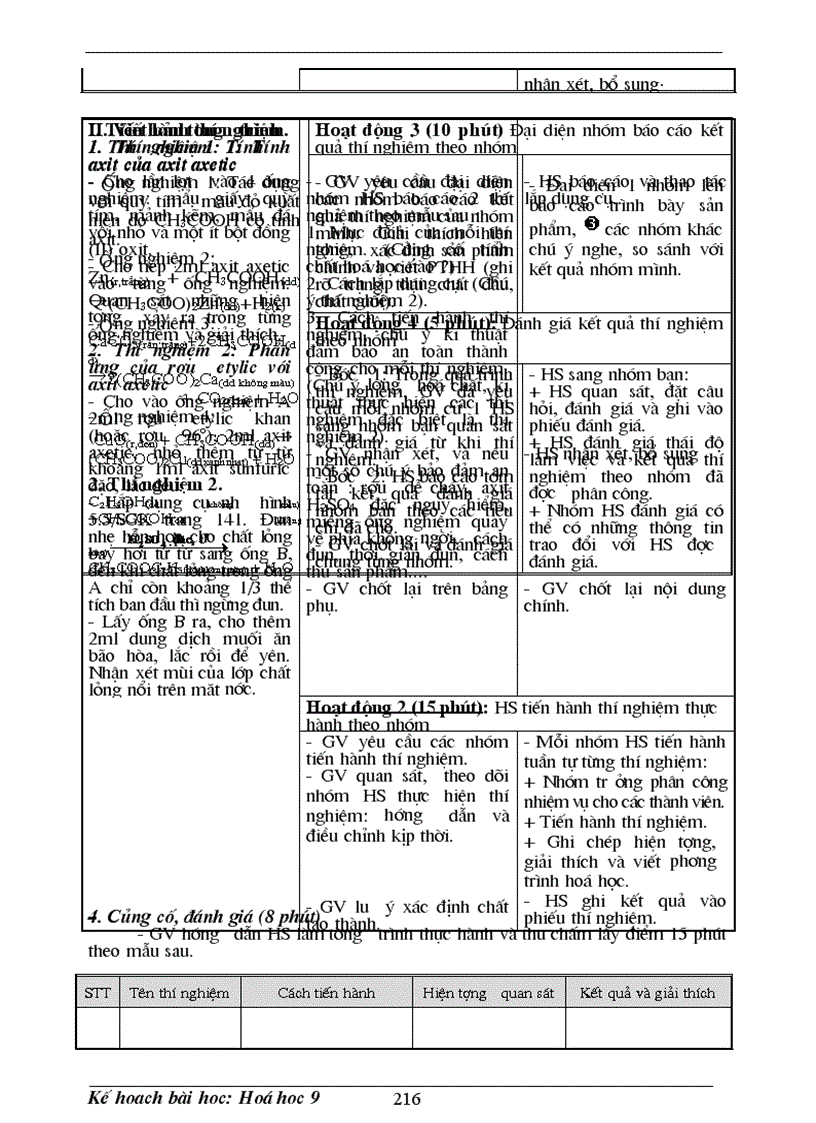 image for page Giáo án Hóa 9 tuần 25 32 3 cột