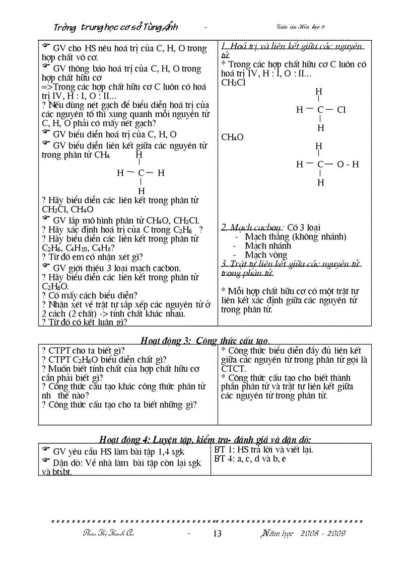 image for page Giáo án Hóa học 9 2008 2009 HKII