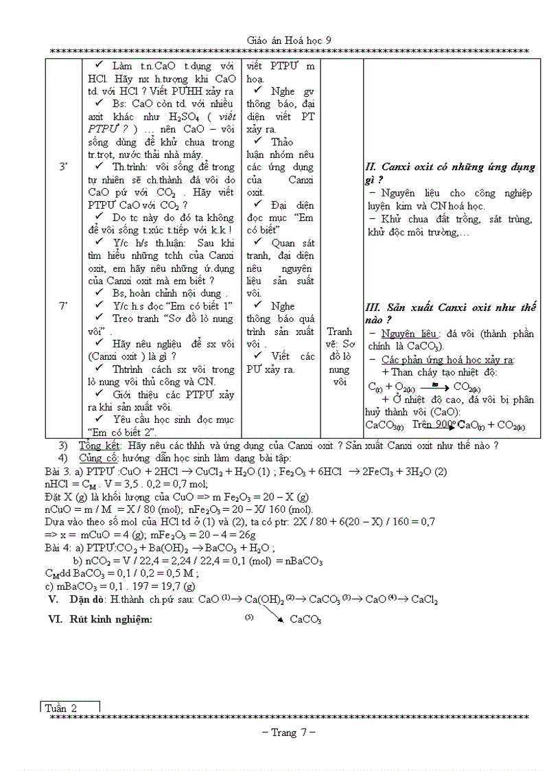 image for page GIÁO ÁN HÓA HỌC 9 Chi tiết 5 CỘT