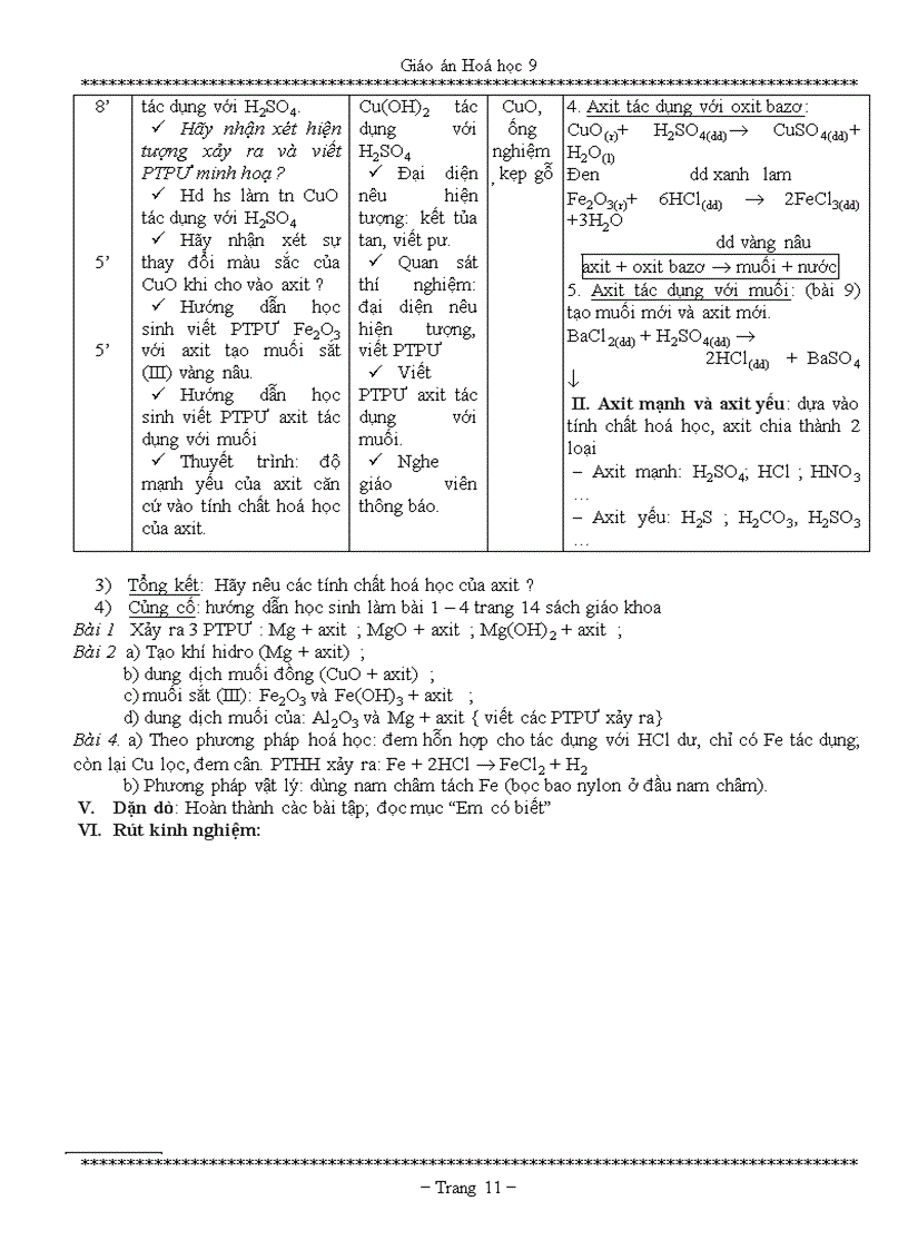 image for page GIÁO ÁN HÓA HỌC 9 Chi tiết 5 CỘT