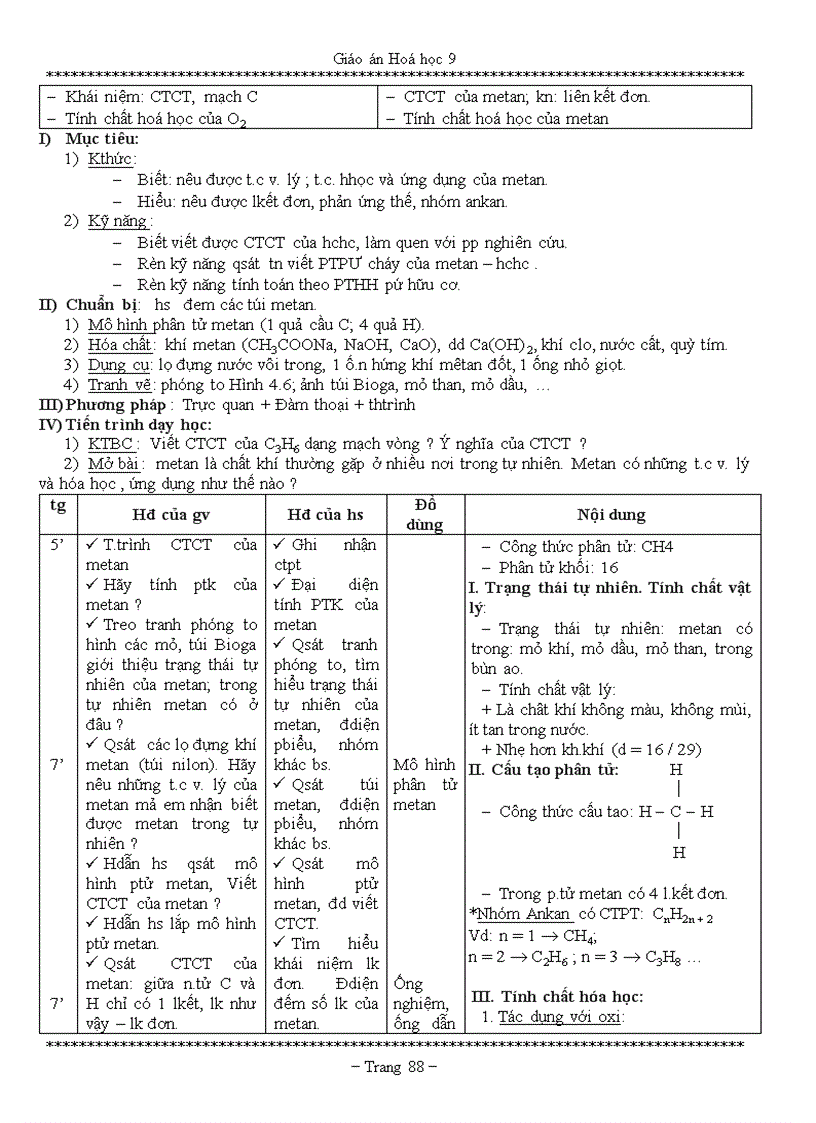 image for page GIÁO ÁN HÓA HỌC 9 Chi tiết 5 CỘT