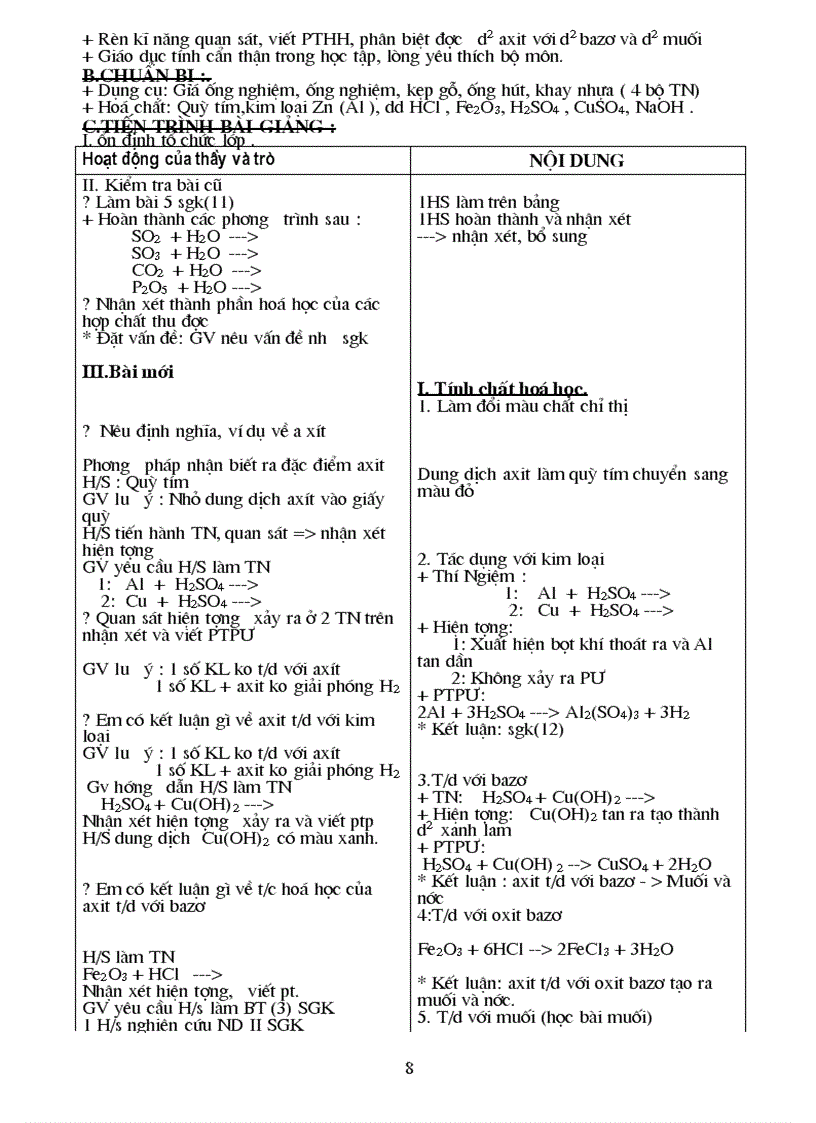 image for page Giáo án Hóa Học 9 có tích hợp môi trường