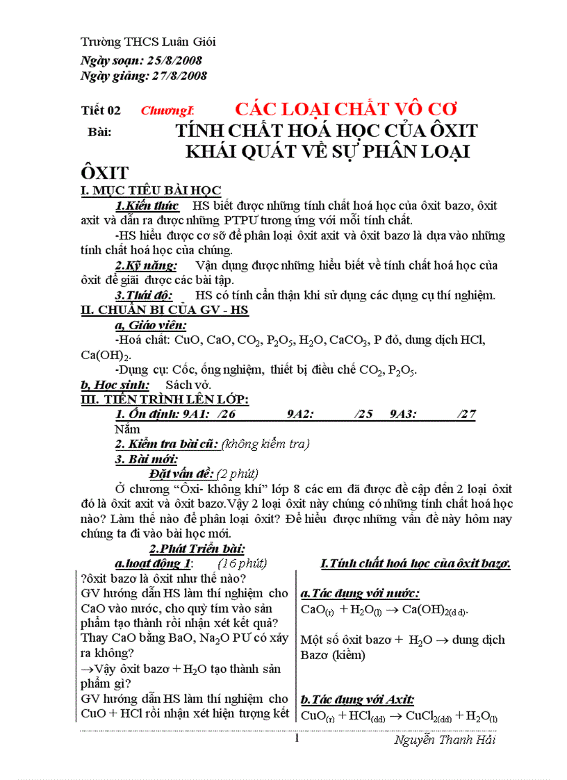 image for page Giáo án hóa học 9 đúng chuẩn