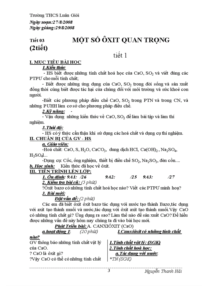 image for page Giáo án hóa học 9 đúng chuẩn