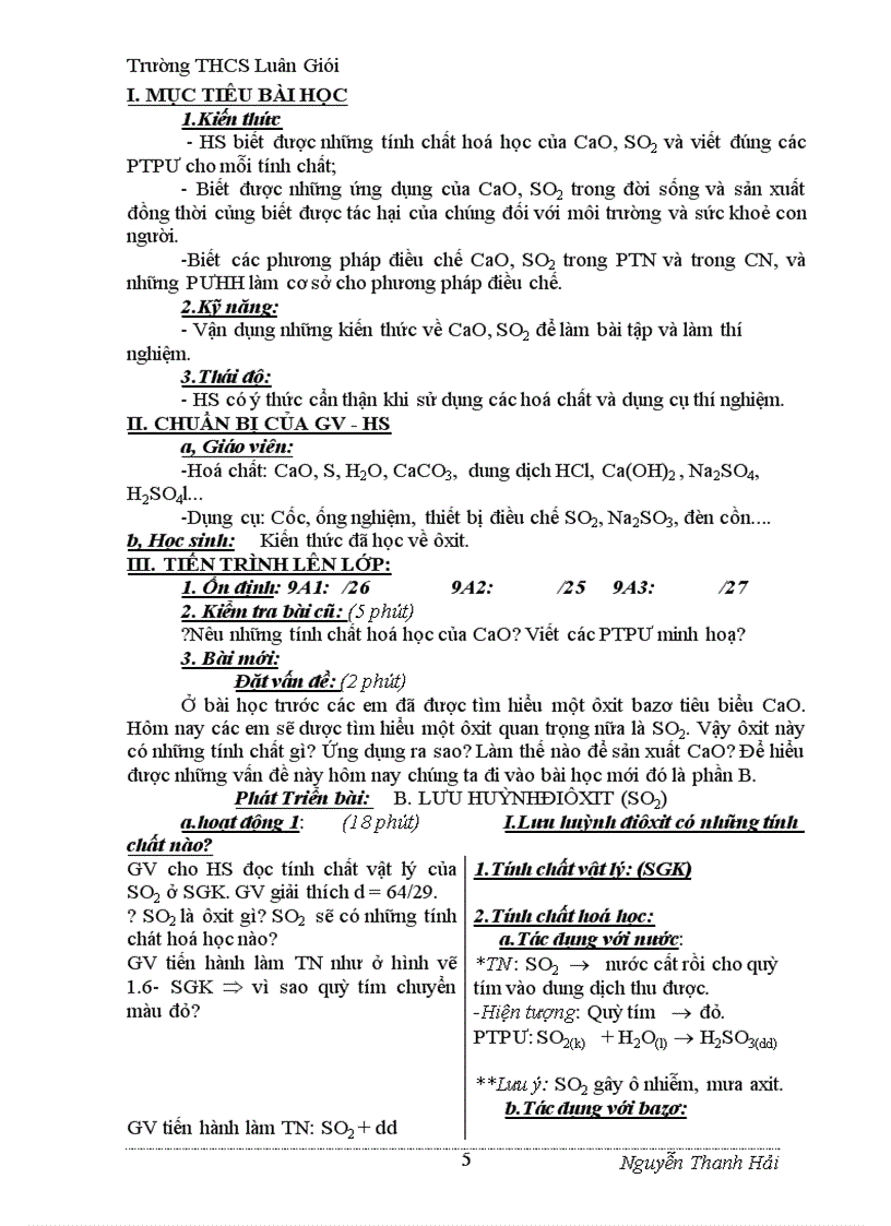 image for page Giáo án hóa học 9 đúng chuẩn