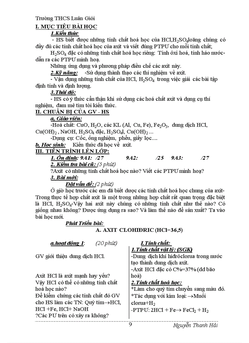 image for page Giáo án hóa học 9 đúng chuẩn