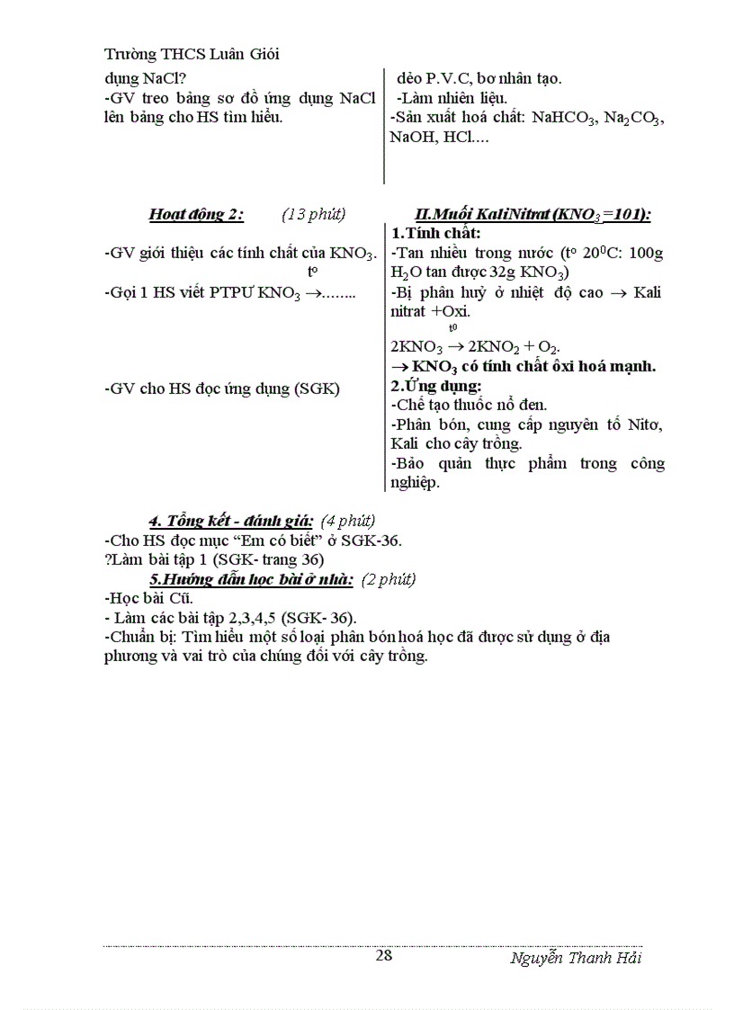 image for page Giáo án hóa học 9 đúng chuẩn