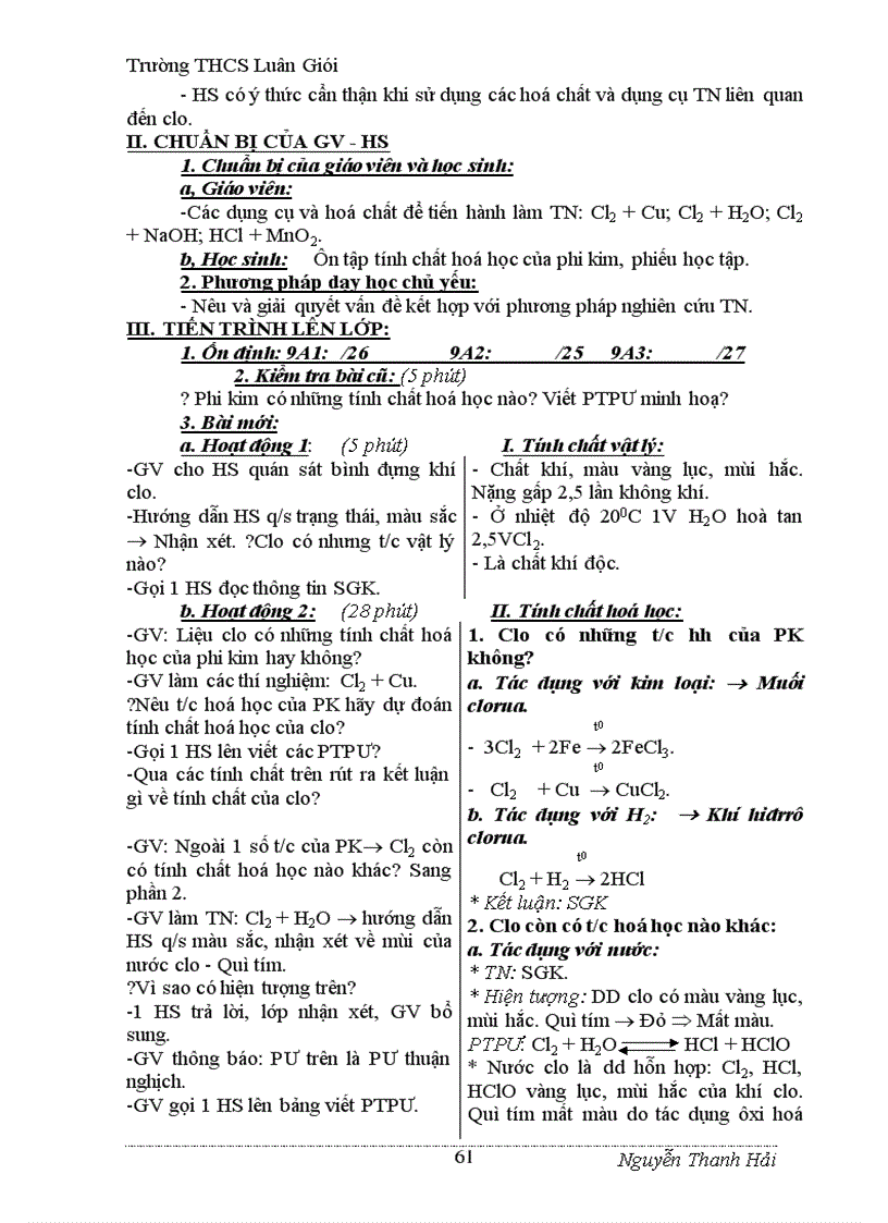 image for page Giáo án hóa học 9 đúng chuẩn