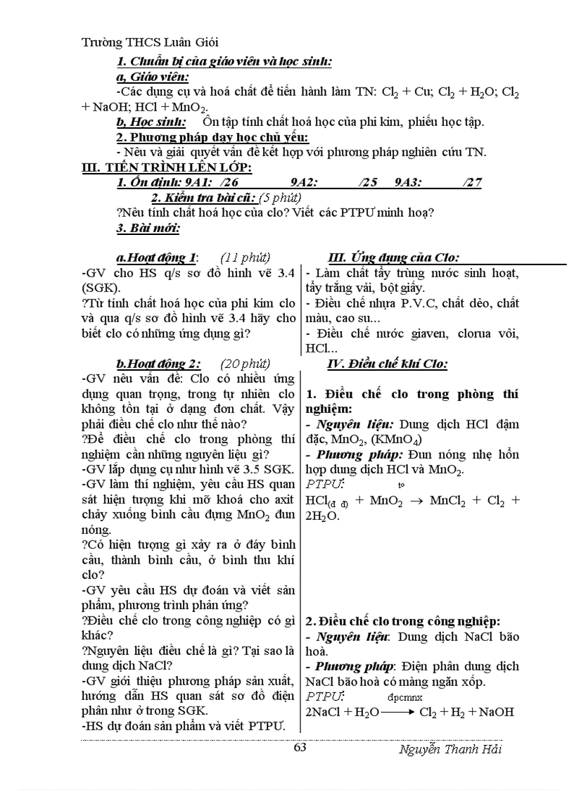 image for page Giáo án hóa học 9 đúng chuẩn