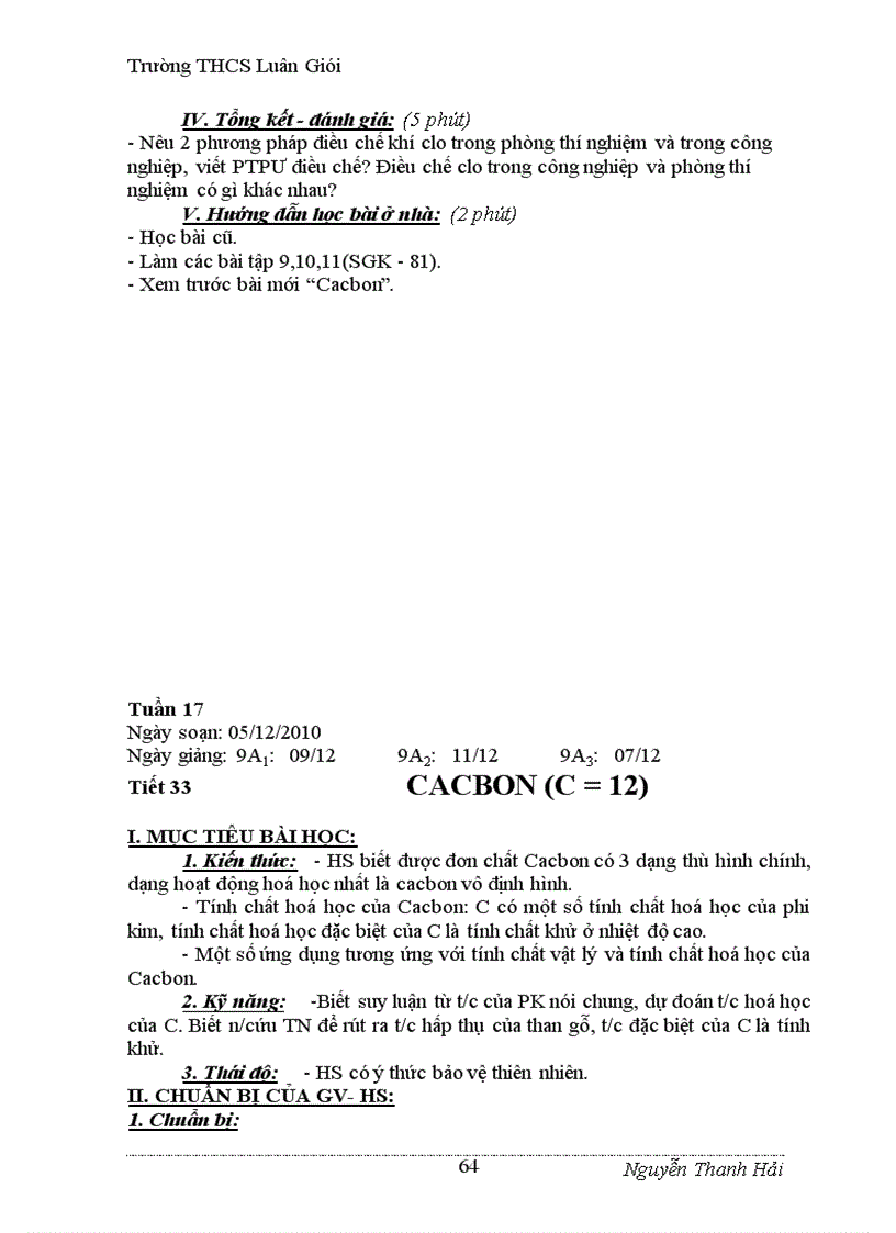 image for page Giáo án hóa học 9 đúng chuẩn