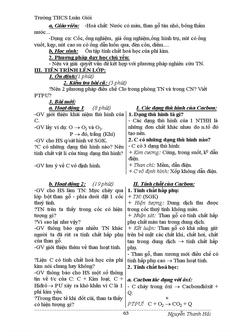 image for page Giáo án hóa học 9 đúng chuẩn