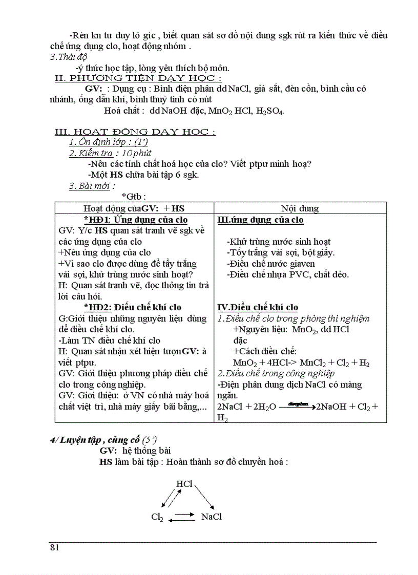 image for page Giáo án Hóa học 9 Học kỳ 1