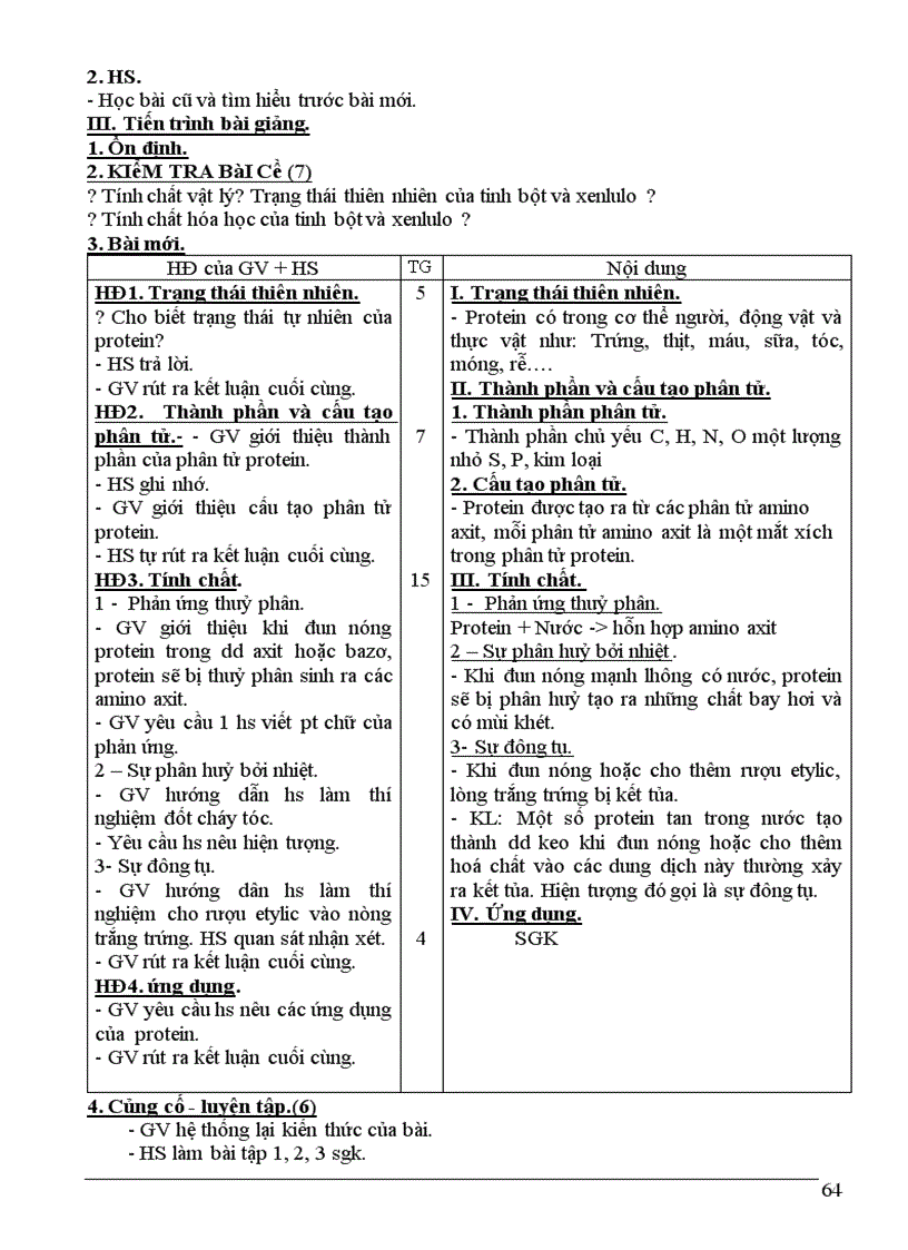 image for page Giáo án Hóa học 9 Học Kỳ 2