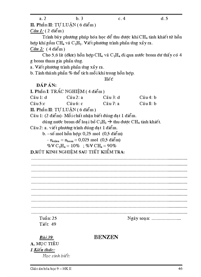 image for page Giáo án hóa học 9 học kỳ ii không cần sửa cực hay