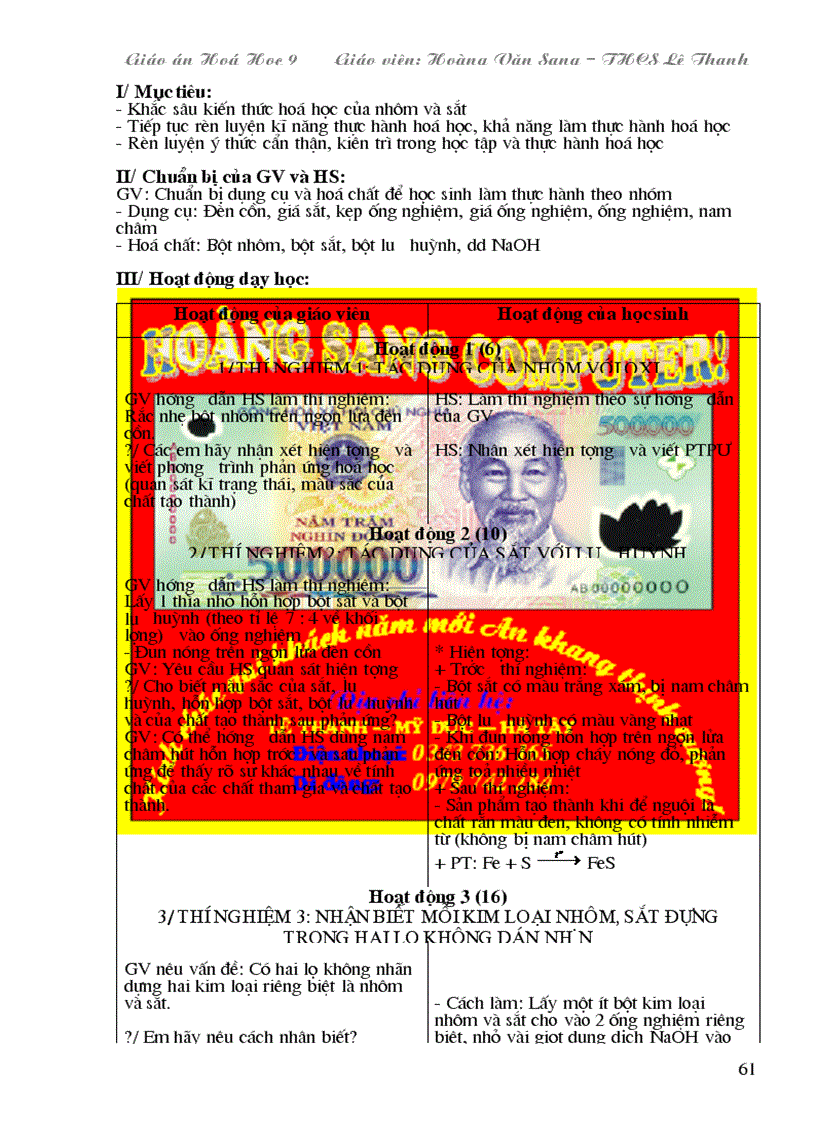 image for page Giao An Hoa Hoc 9 HS Tron bo Chuc thanh cong