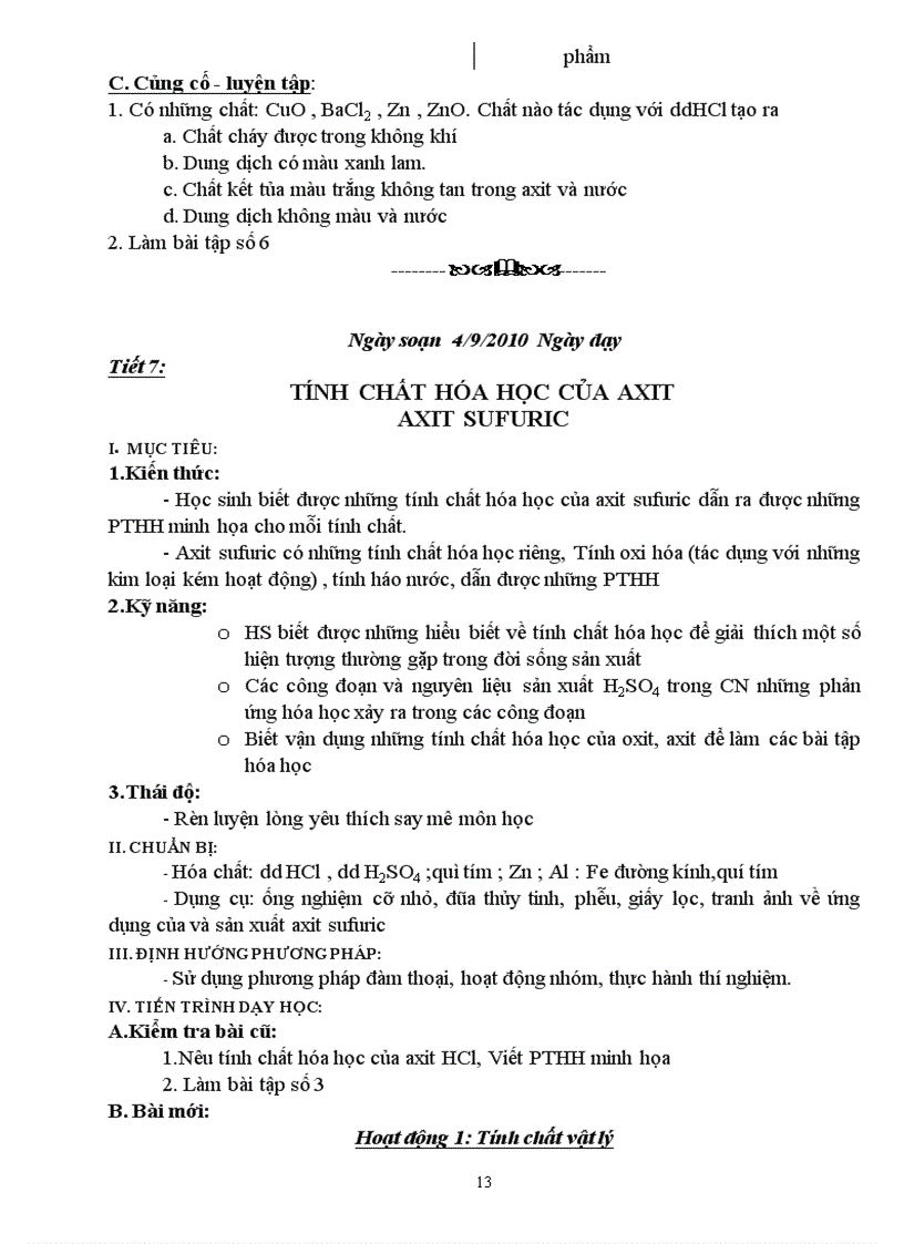 image for page GIAO AN Hoa hoc 9 Nam 10 11