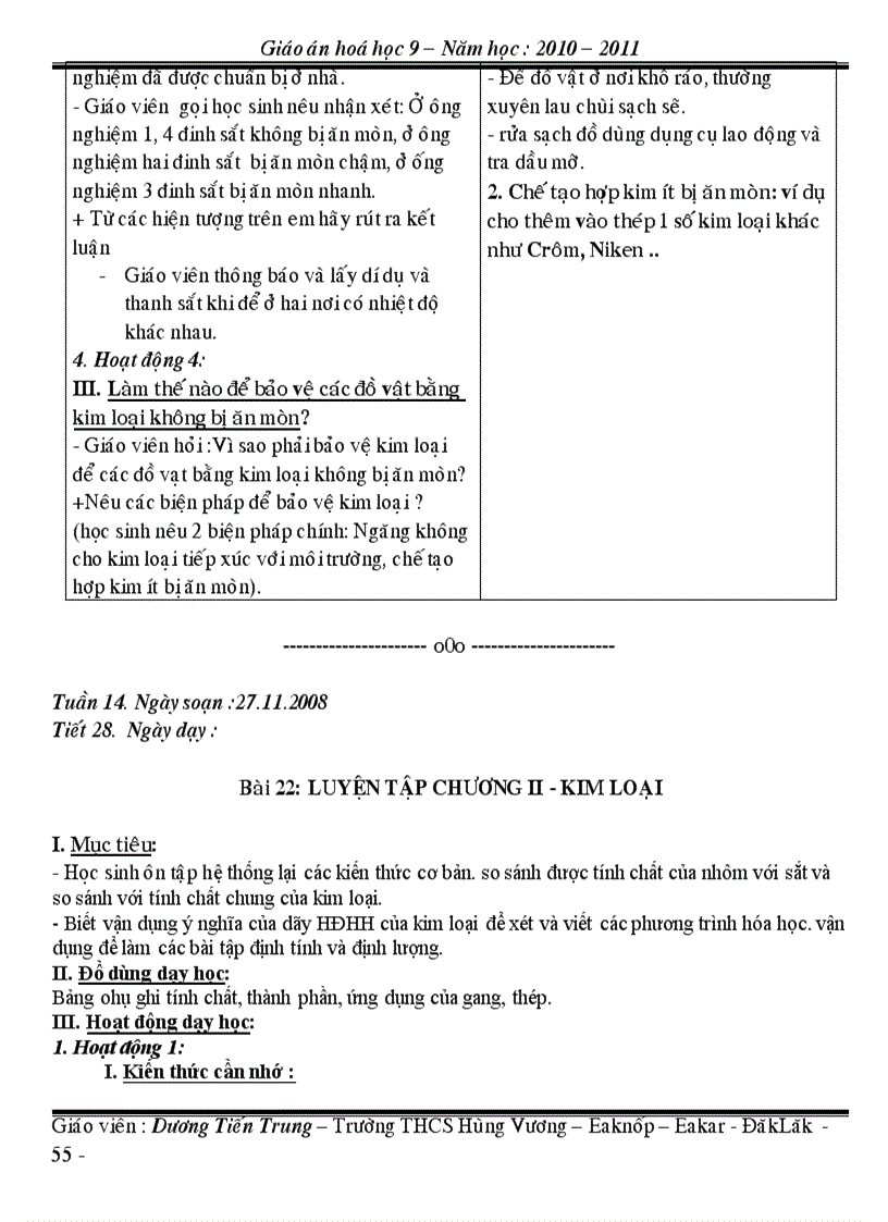 image for page Giáo án hóa học 9 tham khảo