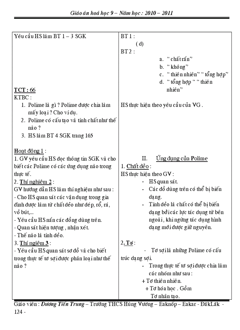 image for page Giáo án hóa học 9 tham khảo