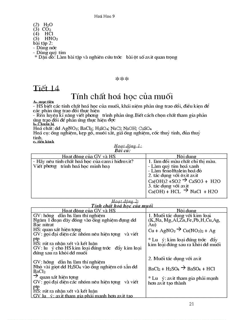 image for page Giáo án hóa học 9 trọn bộ mới