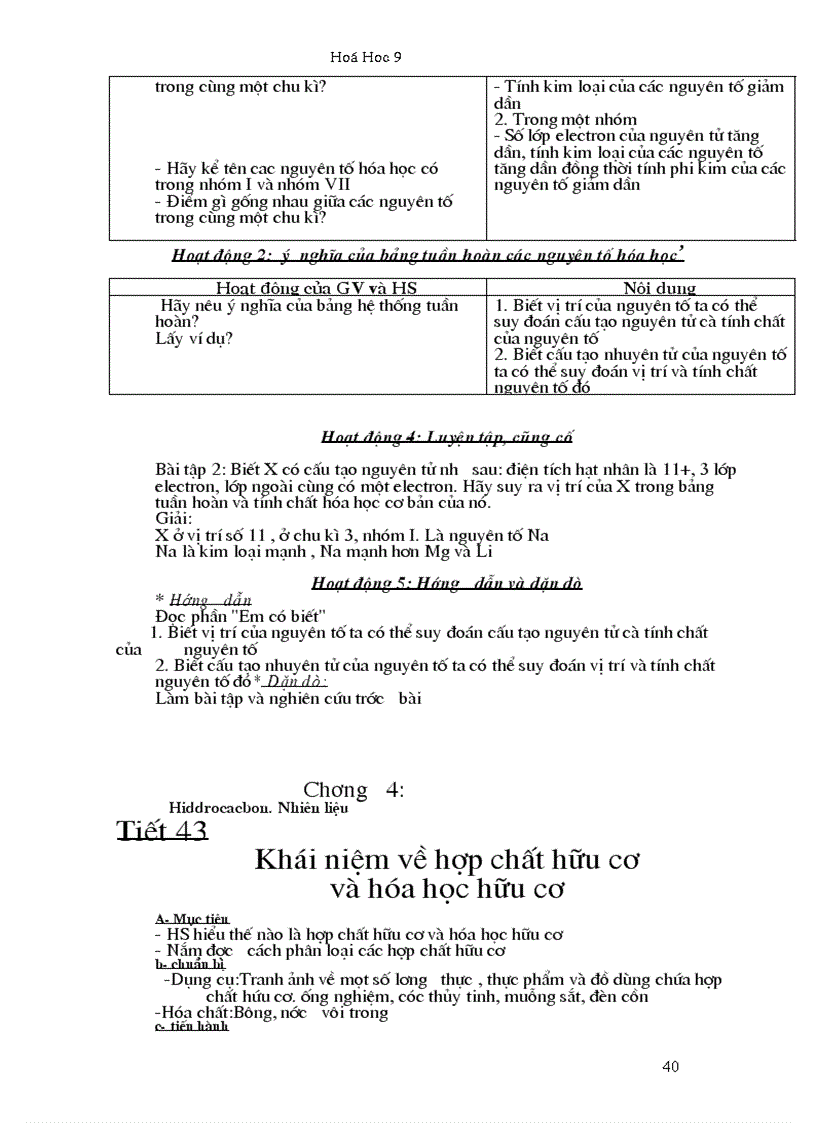 image for page Giáo án hóa học 9 trọn bộ mới