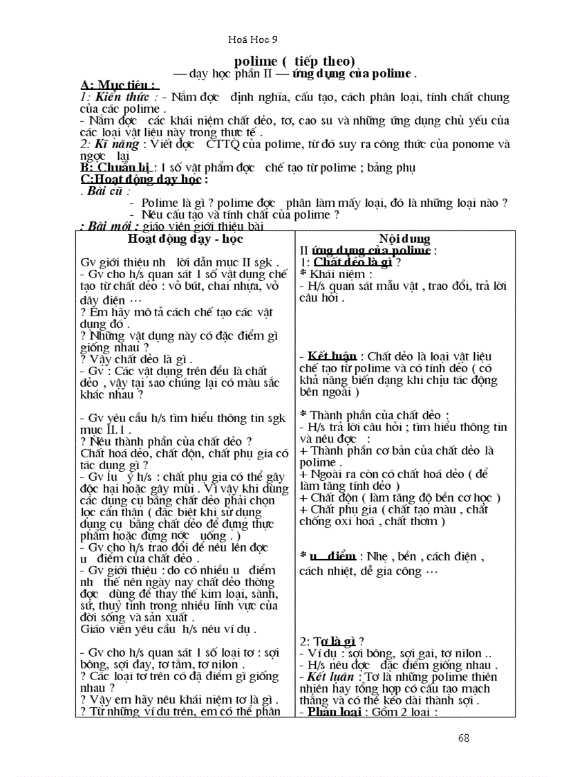 image for page Giáo án hóa học 9 trọn bộ mới