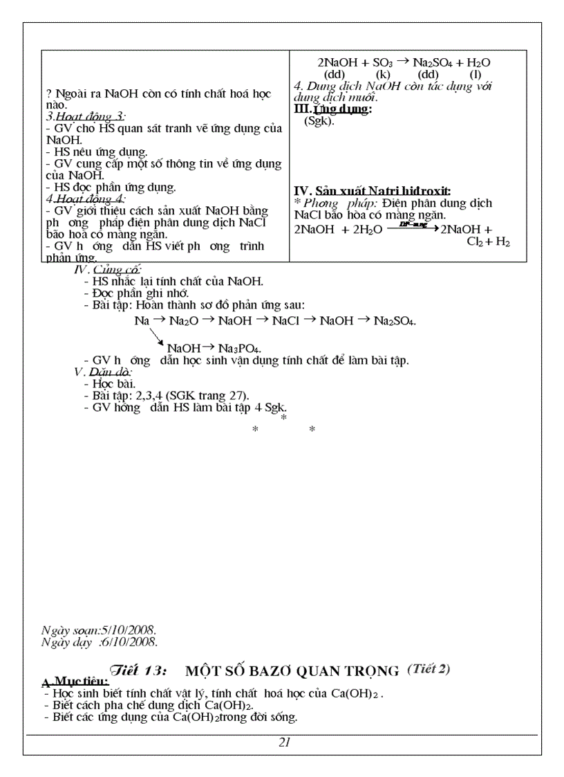 image for page Giáo án hóa học 9 2012 NT